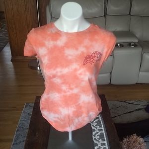 orange tie dye tee shirt